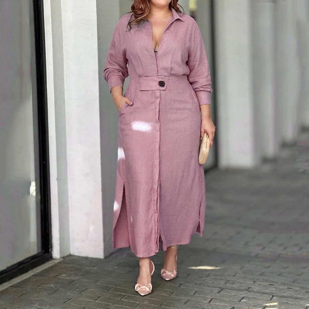 Wren Elegant Knytdress: Chic Pendling Långärmad Stil