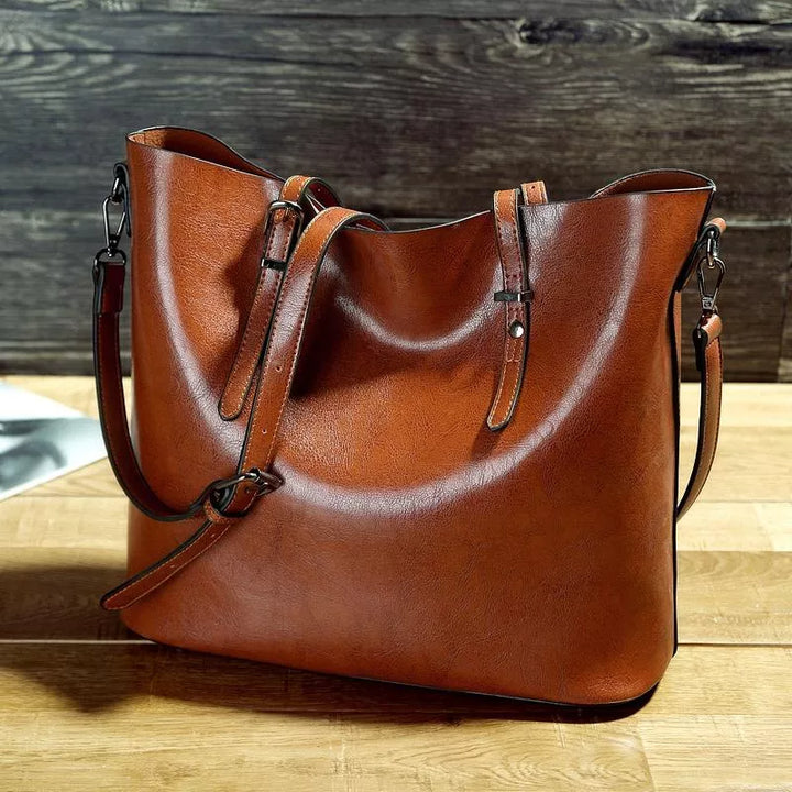 Katya - Vintage läder crossbody-väska
