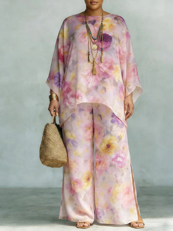 Alba | Blush Garden Flödande Tvådelat Set