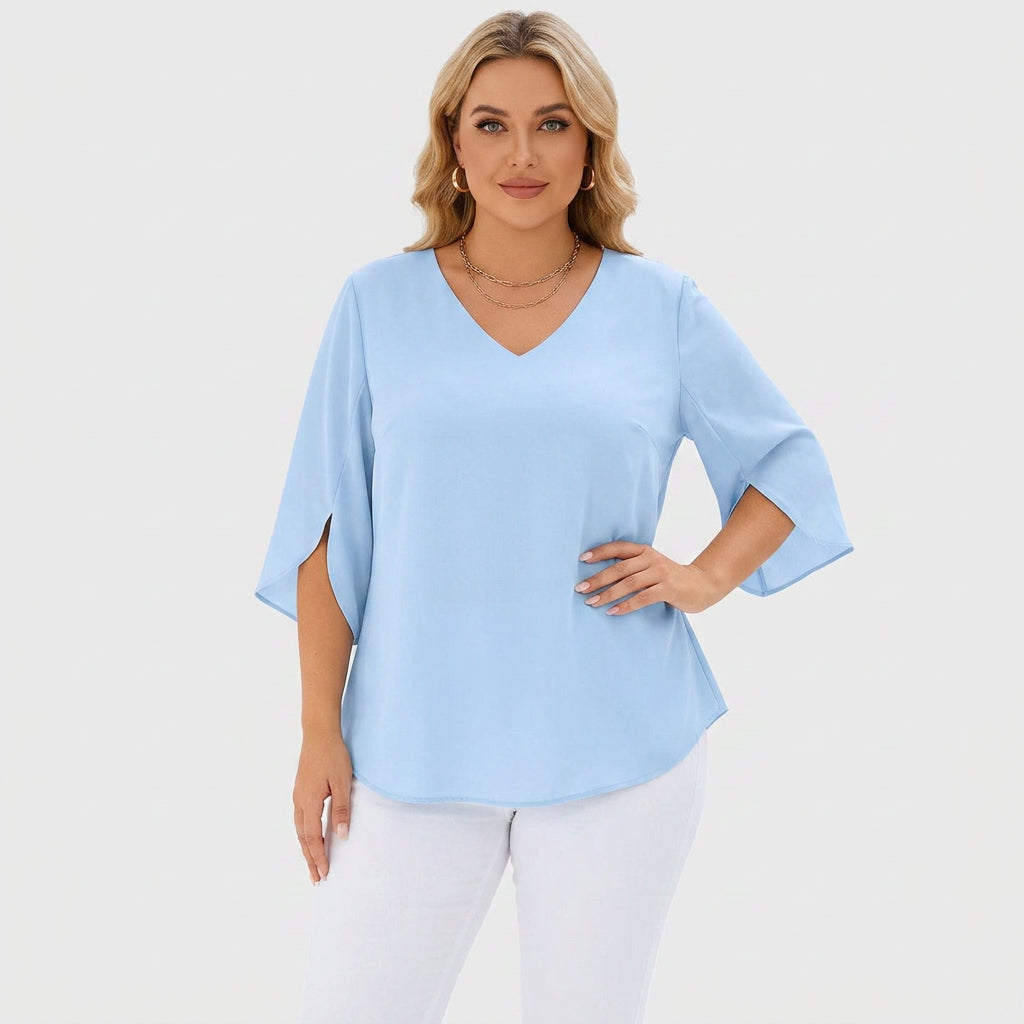 Solene | Sofistikerad V-ringad Blus