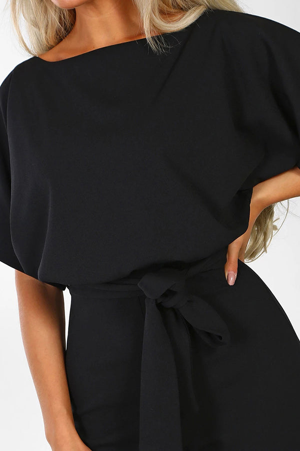 Cassia - Sommar knytning kortärmad jumpsuit