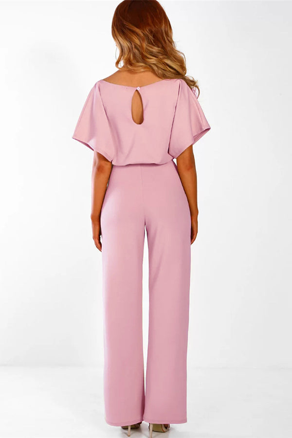 Cassia - Sommar knytning kortärmad jumpsuit