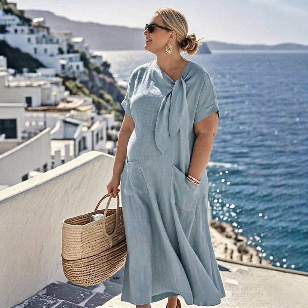 Beatrix Båkdress Maxi: Enkel Elegans för Varje Dag