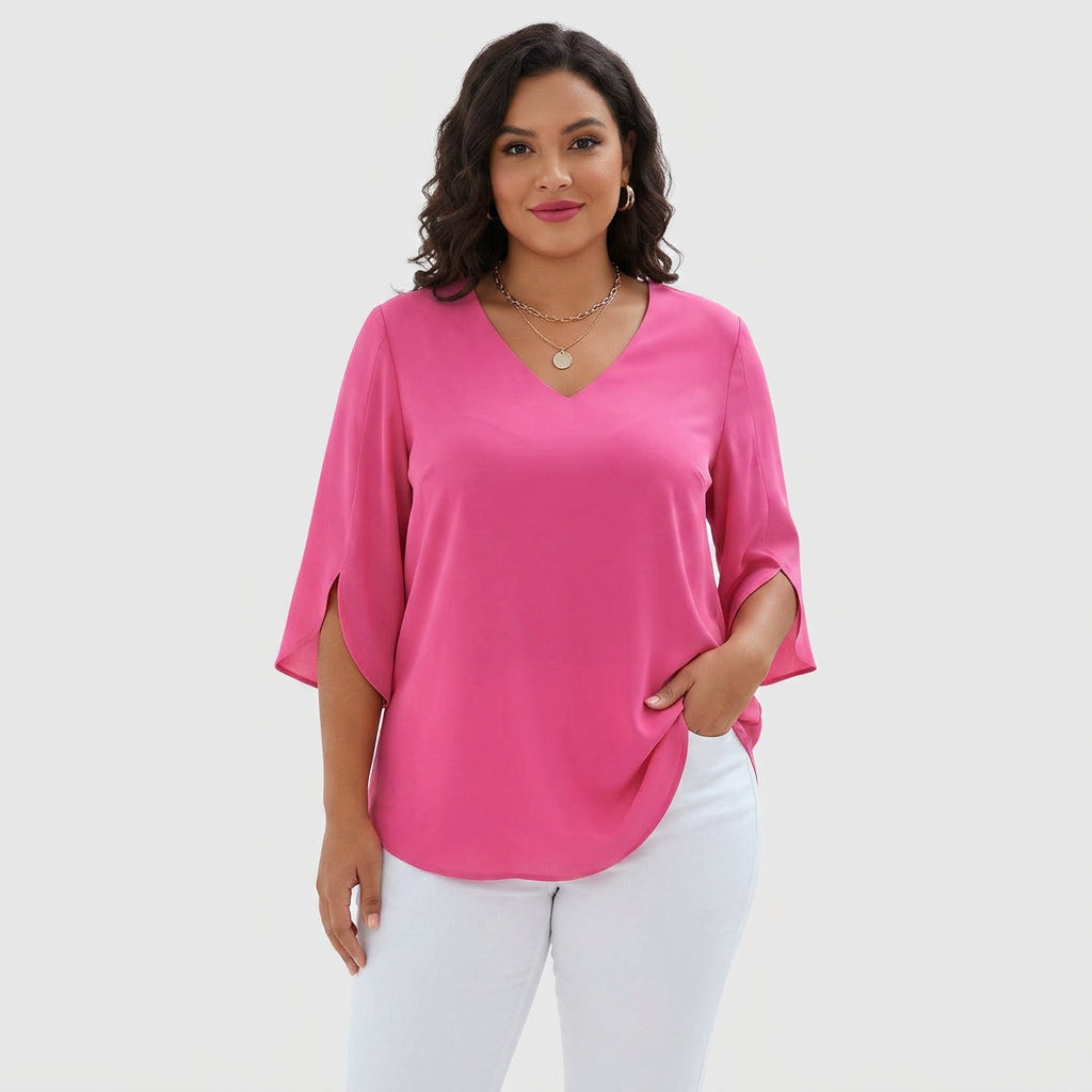 Solene | Sofistikerad V-ringad Blus
