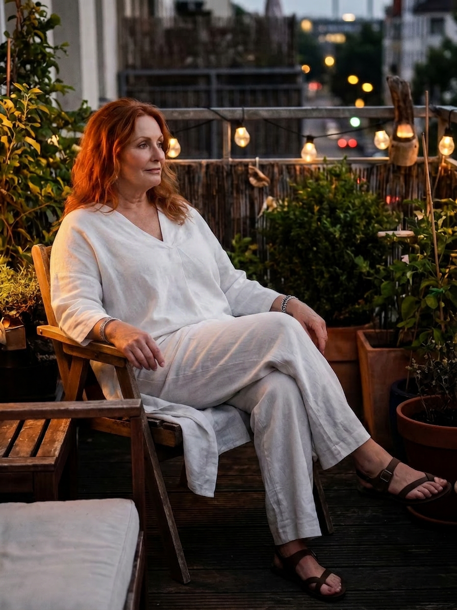 Juna | Lång Tunika Top och Vida Byxor Set
