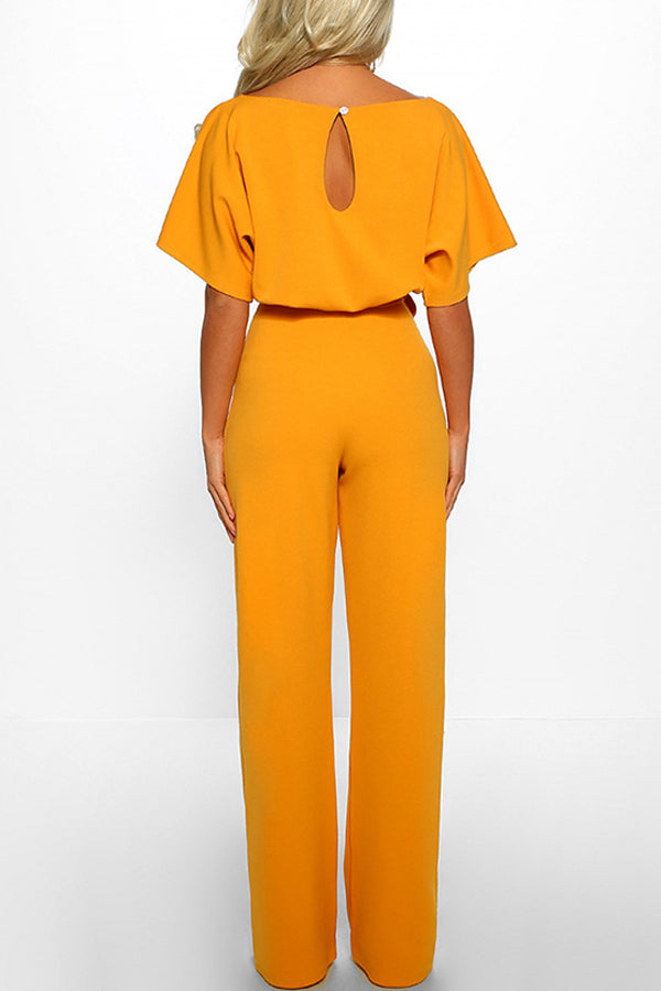 Cassia - Sommar knytning kortärmad jumpsuit