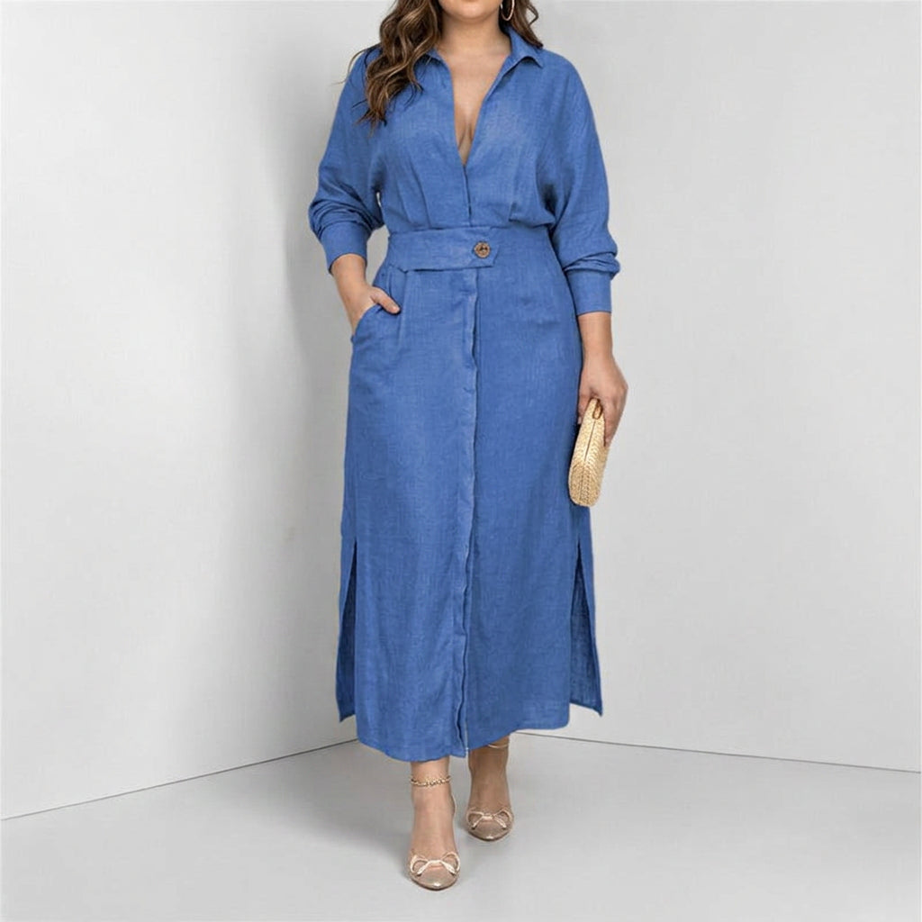 Wren Elegant Knytdress: Chic Pendling Långärmad Stil