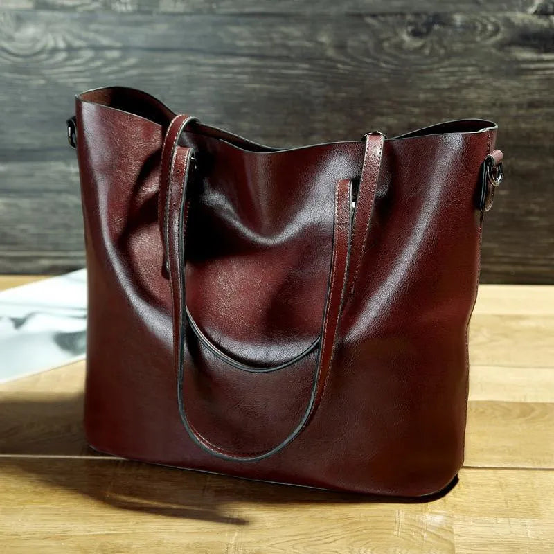 Katya - Vintage läder crossbody-väska