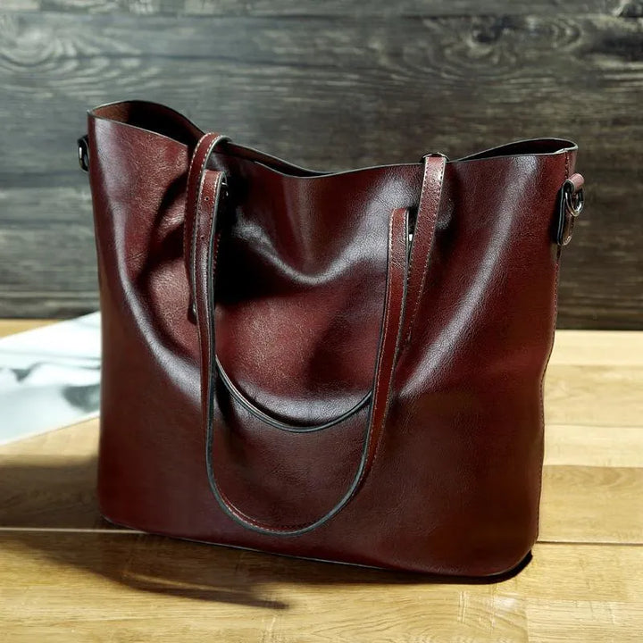Katya - Vintage läder crossbody-väska