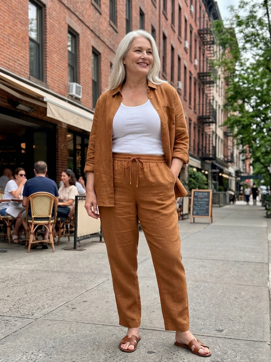 Paloma | Långärmad Skjorta och Taperade Byxor Set