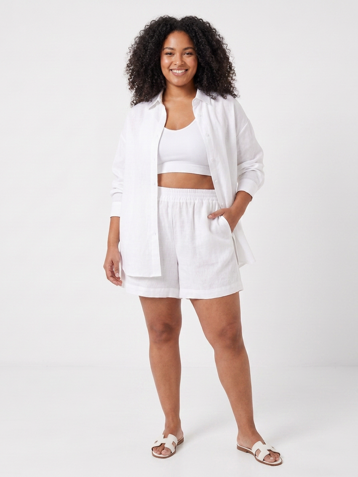 Clover | Croppad Spagettitopp och Vida Byxor Set