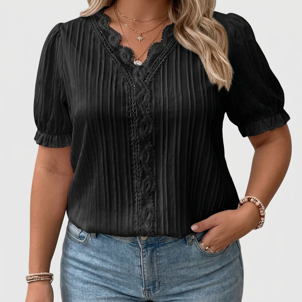 Cecily | Elegant V-ringad Blus