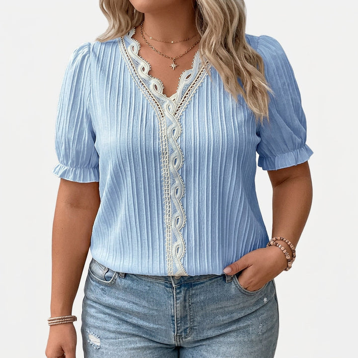 Cecily | Elegant V-ringad Blus