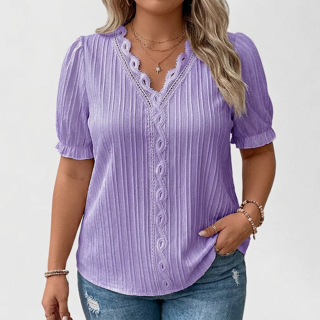 Cecily | Elegant V-ringad Blus