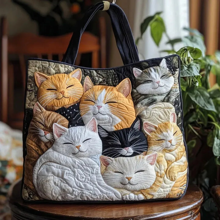 Evadne Vadderad Väska - Sovande Katter