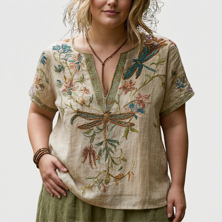 Perdita | Mjuk Feminine Avslappnad Passform Blus