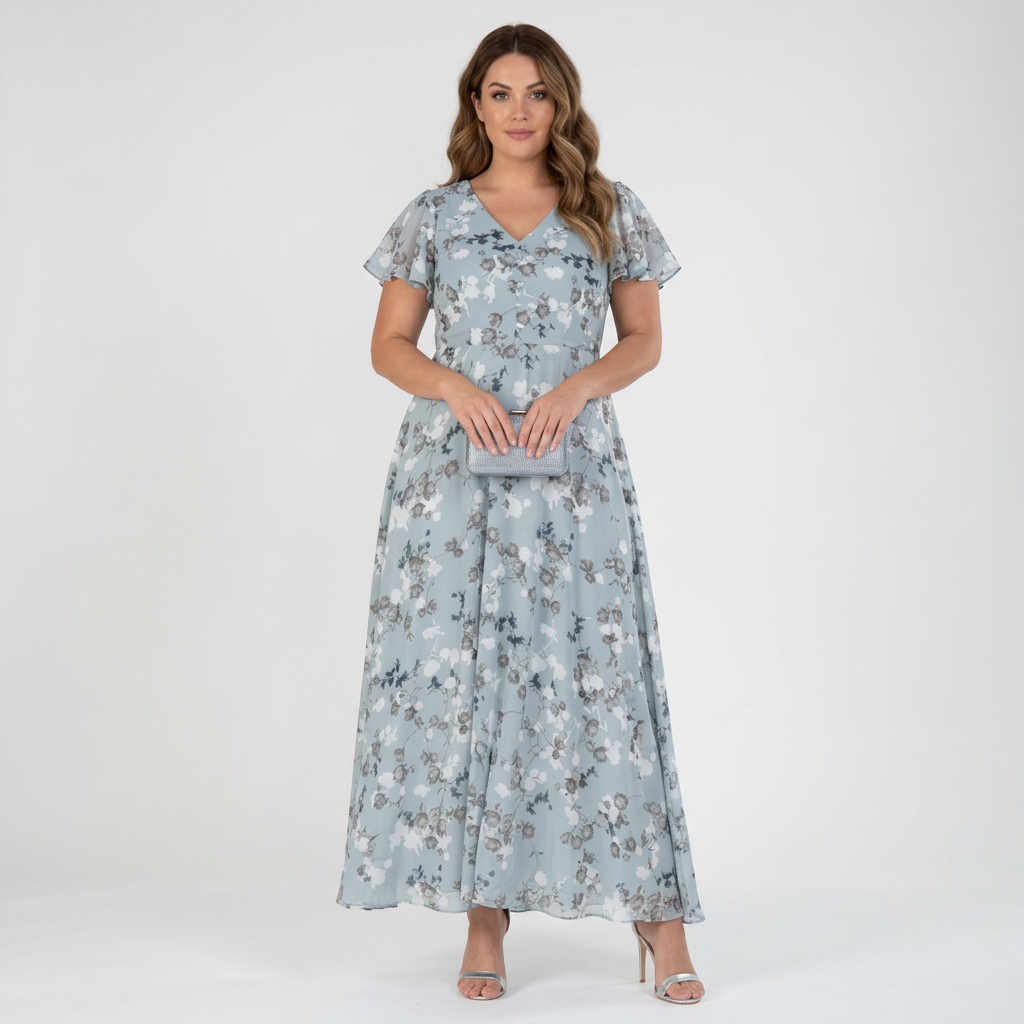 Ottilie | Halter Bloom Flow Maxi Klänning