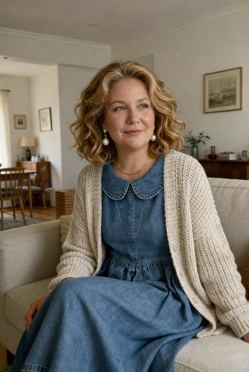 Camille | Peter Pan Krage Denim Klänning
