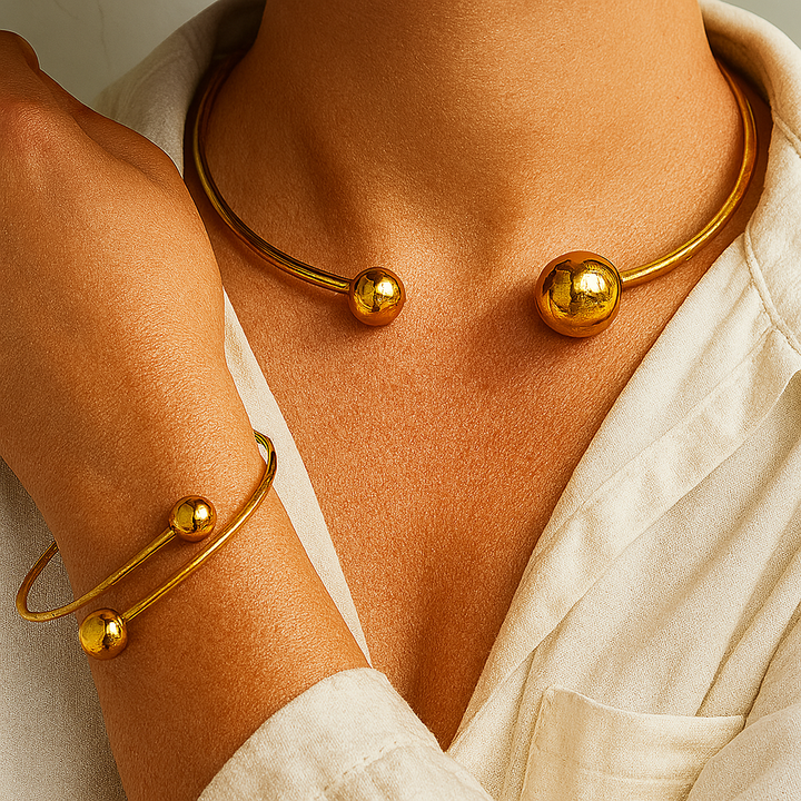 Rui Glow Halsband och Armbandset | Guld