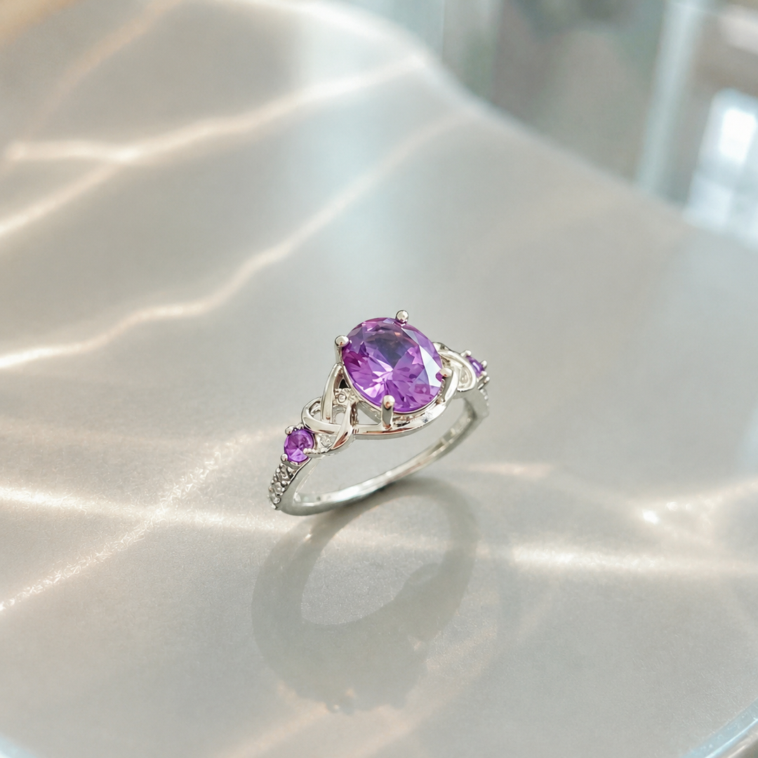 Kit Knot Ring | Vitt Guld