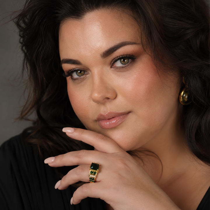 Naomi Emerald Ring | Guld