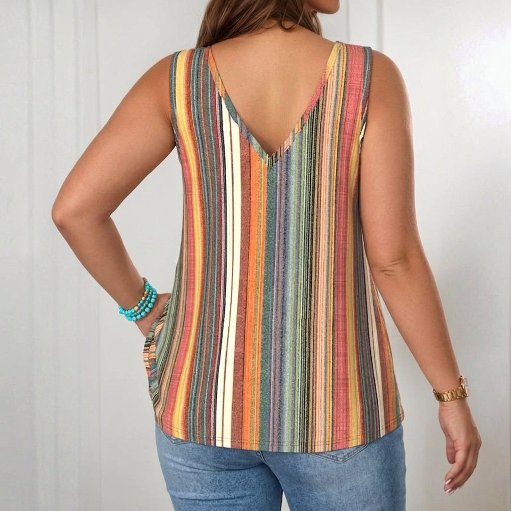 Nessa | Färgglad Randig Tank Top