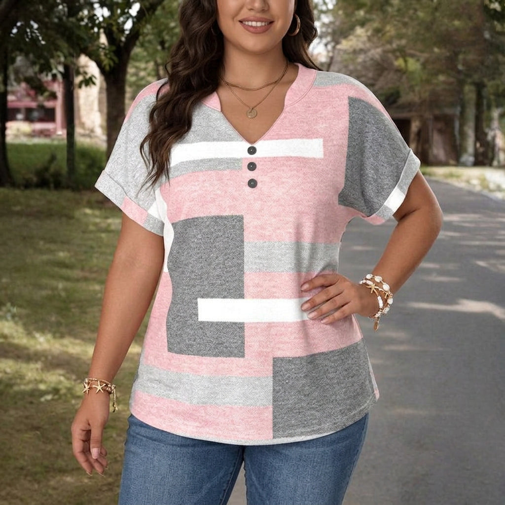 Nova | Casual Färgblock Blus
