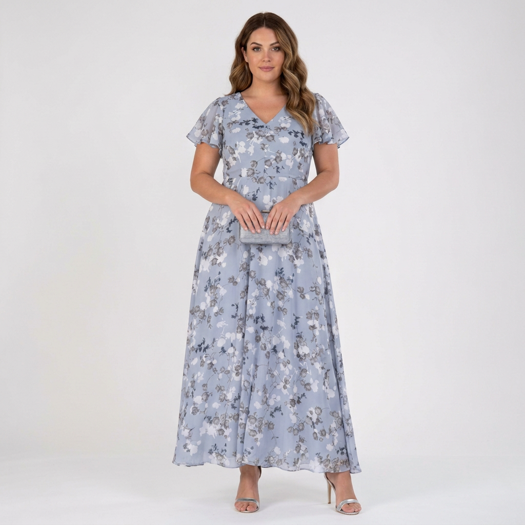 Ottilie | Halter Bloom Flow Maxi Klänning