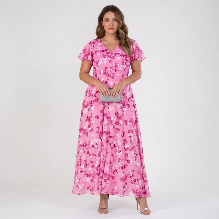 Ottilie | Halter Bloom Flow Maxi Klänning