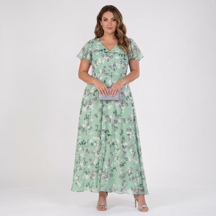 Ottilie | Halter Bloom Flow Maxi Klänning