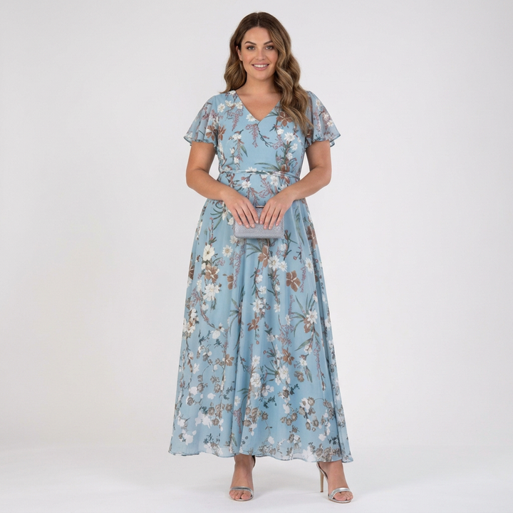 Ottilie | Halter Bloom Flow Maxi Klänning