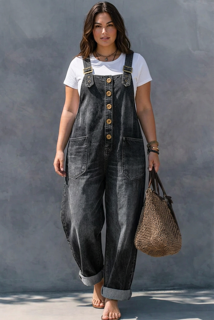 Hattie | Denim jumpsuit med elastisk midja