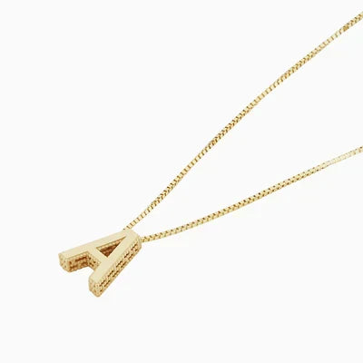 Maia bokstavsinitialhalsband | Vitt Guld