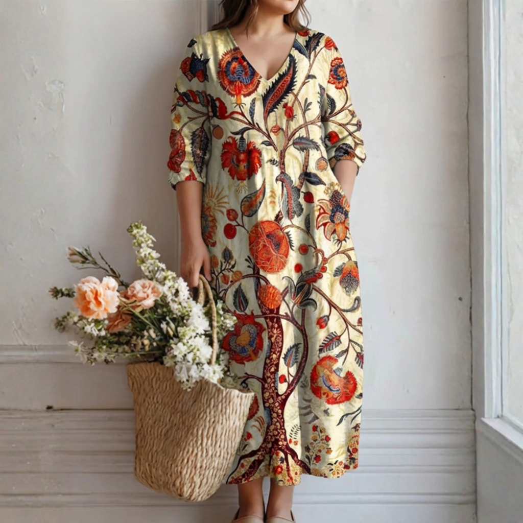 Fleur - Bohemisk Blommig Klänning