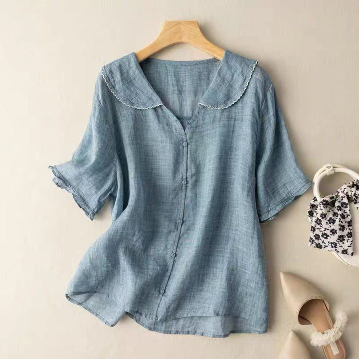 Calliope | Vintage Blus med Knappar