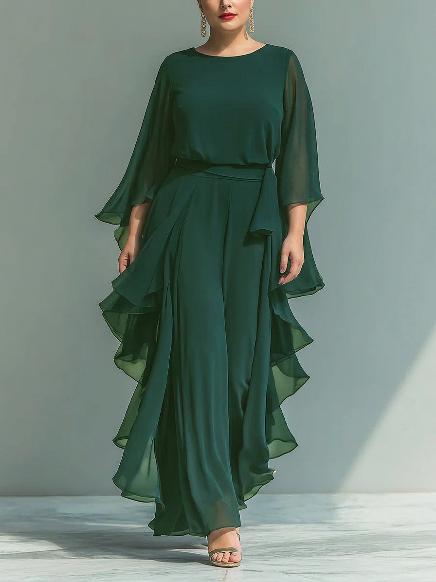 Lior | Elegant Flödande Kvällsbyxdress