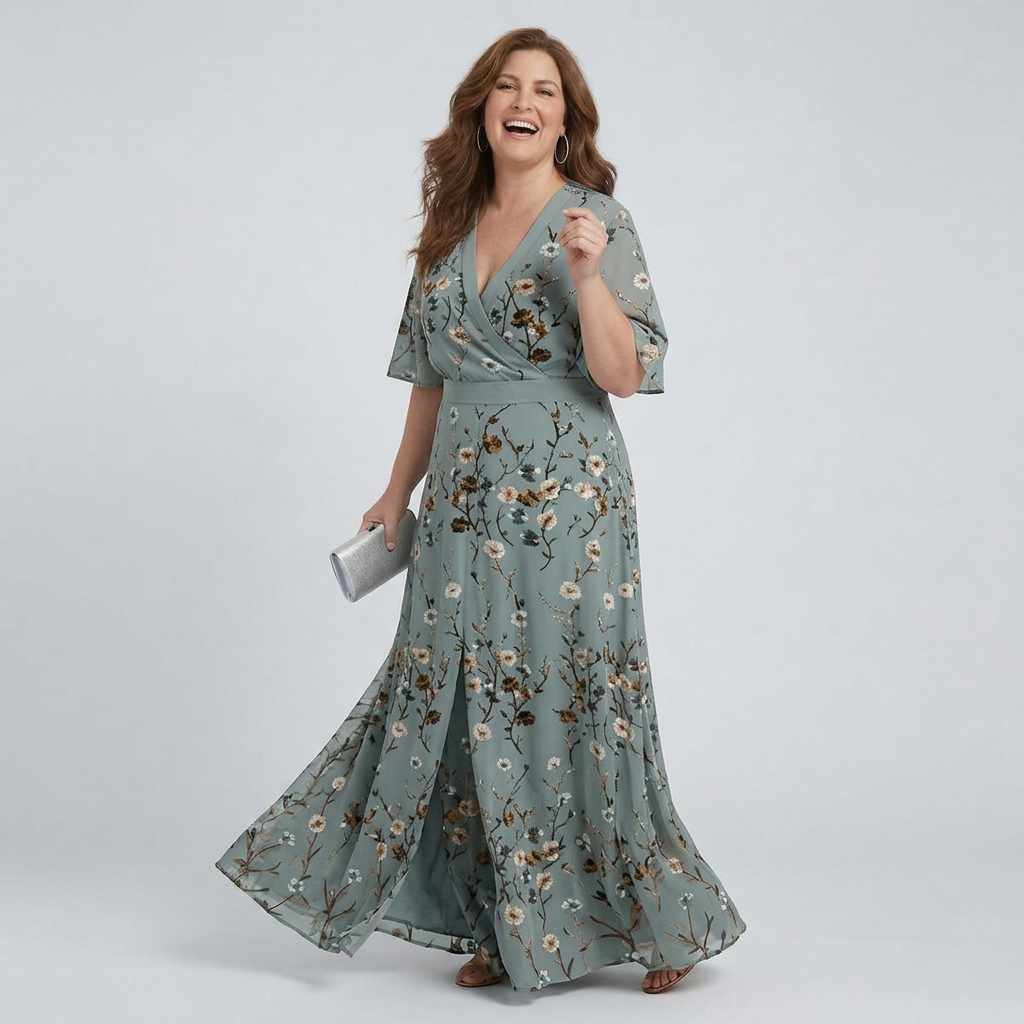 Ottilie | Halter Bloom Flow Maxi Klänning