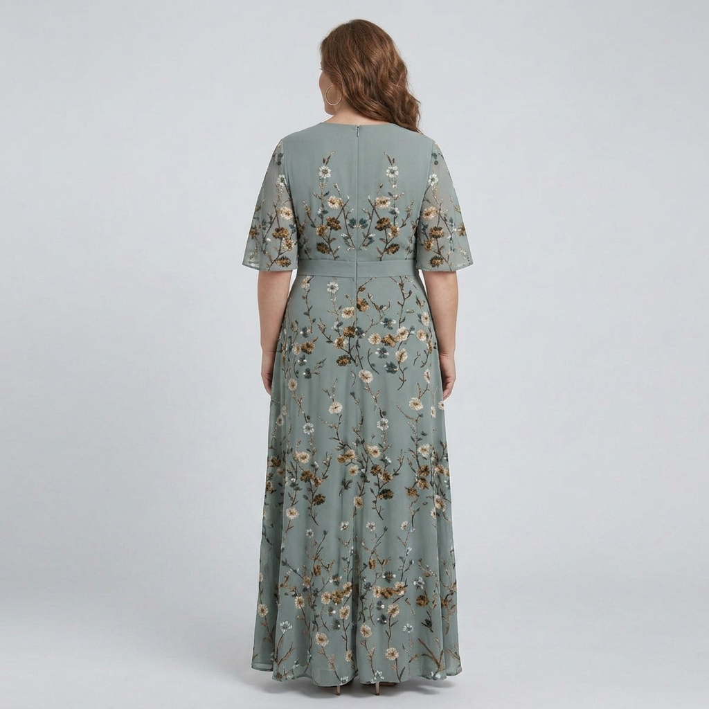 Ottilie | Halter Bloom Flow Maxi Klänning