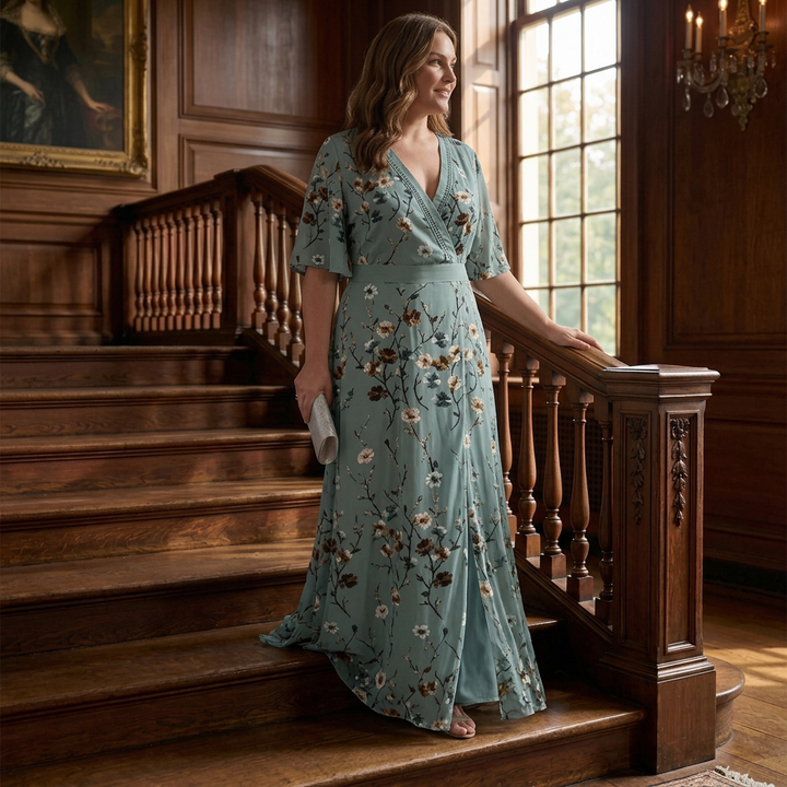 Ottilie | Halter Bloom Flow Maxi Klänning