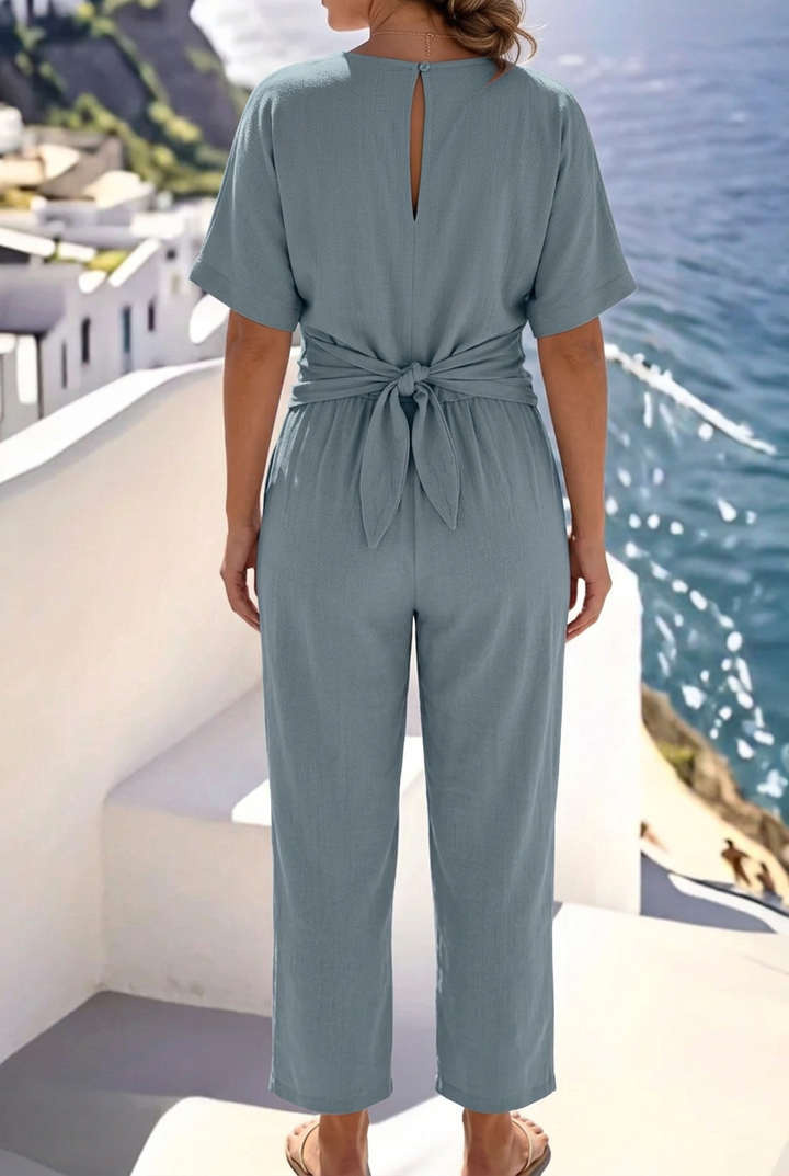 Romy | Ren Kustinspirerad Wrap Jumpsuit