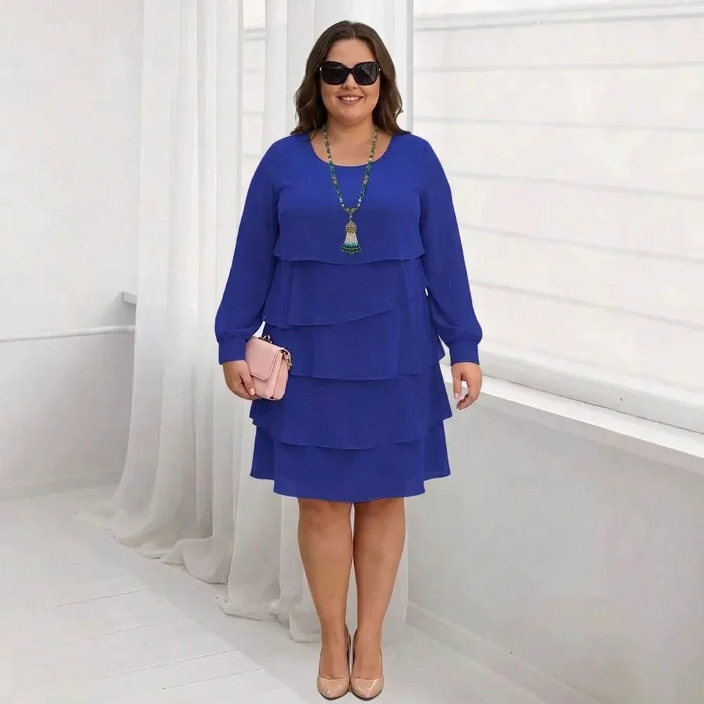 Anaïs | Elegant Comfort Ruffle Dress Lång Ärmar
