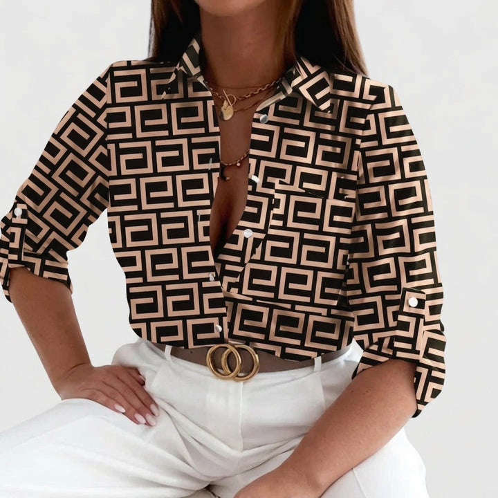 Orla | Elegant Blus med Långa Ärmar