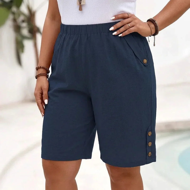 Freya | Bomull Linne Shorts