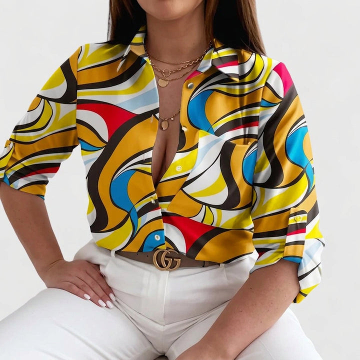 Orla | Elegant Blus med Långa Ärmar