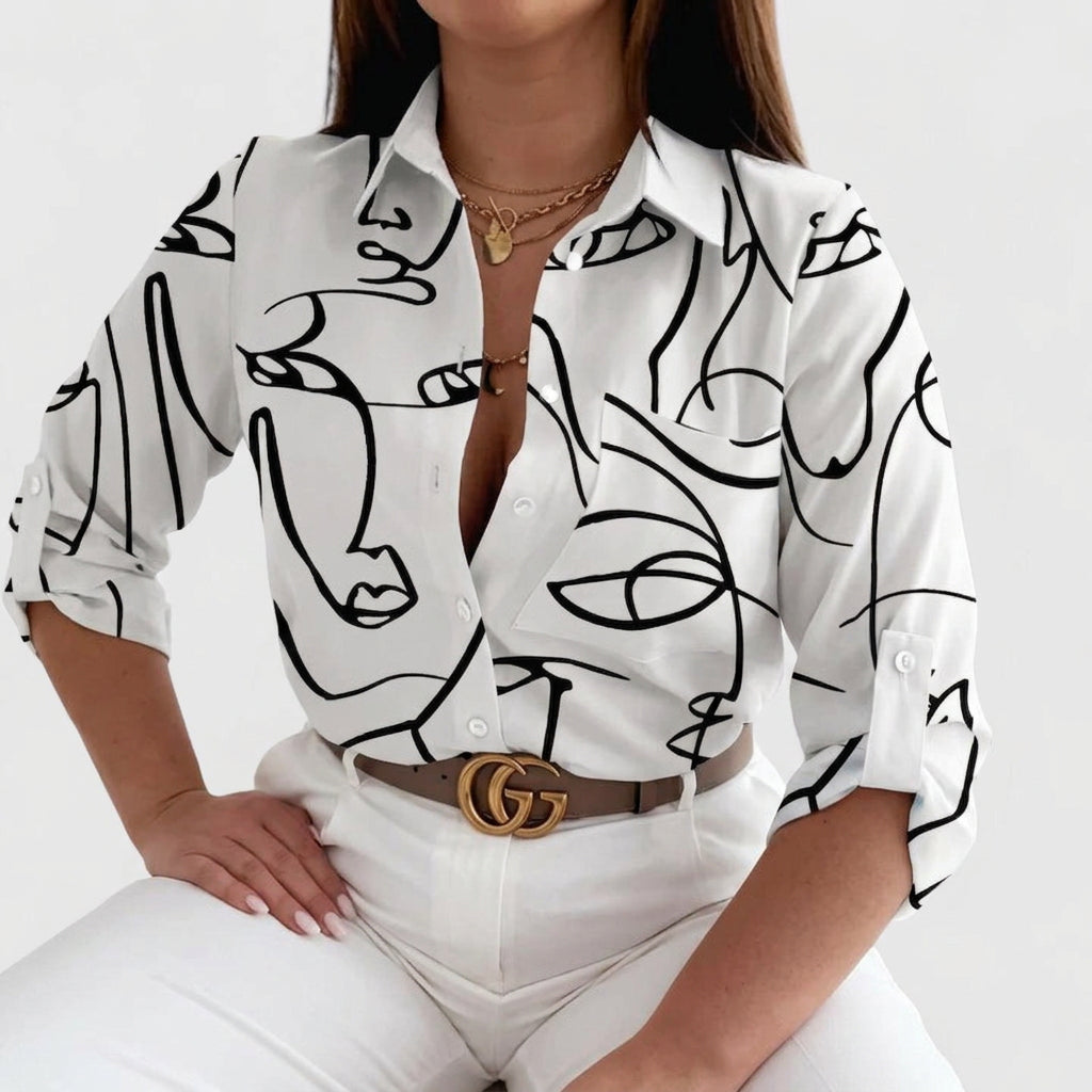 Orla | Elegant Blus med Långa Ärmar