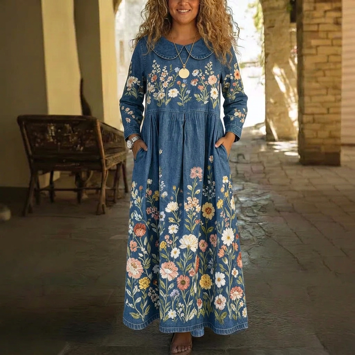 Eulalia Denim Maxi Klänning