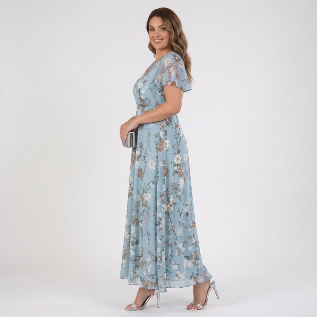 Ottilie | Halter Bloom Flow Maxi Klänning