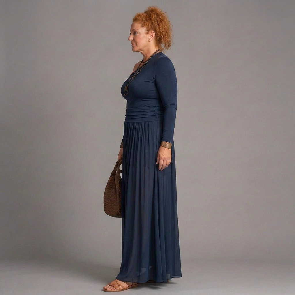 Tova | Enaxlad Fitted Top och Plisserad Maxikjol Set