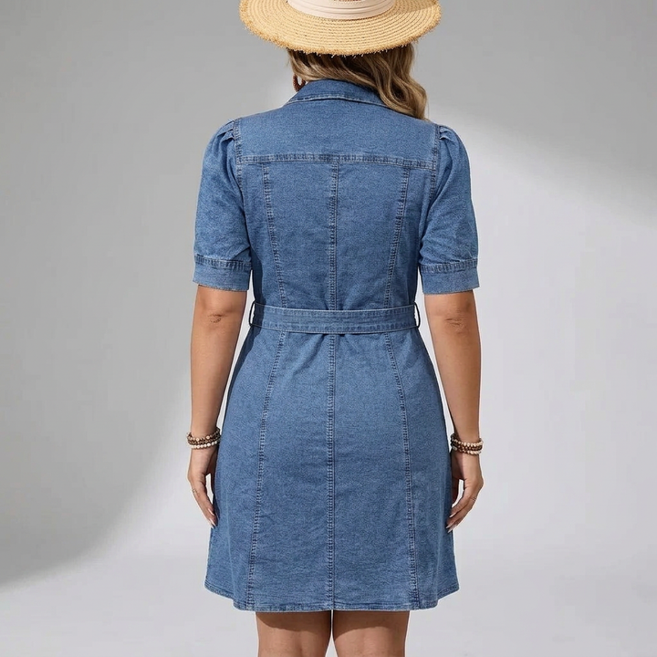 Floriane Europeisk Denim Klänning