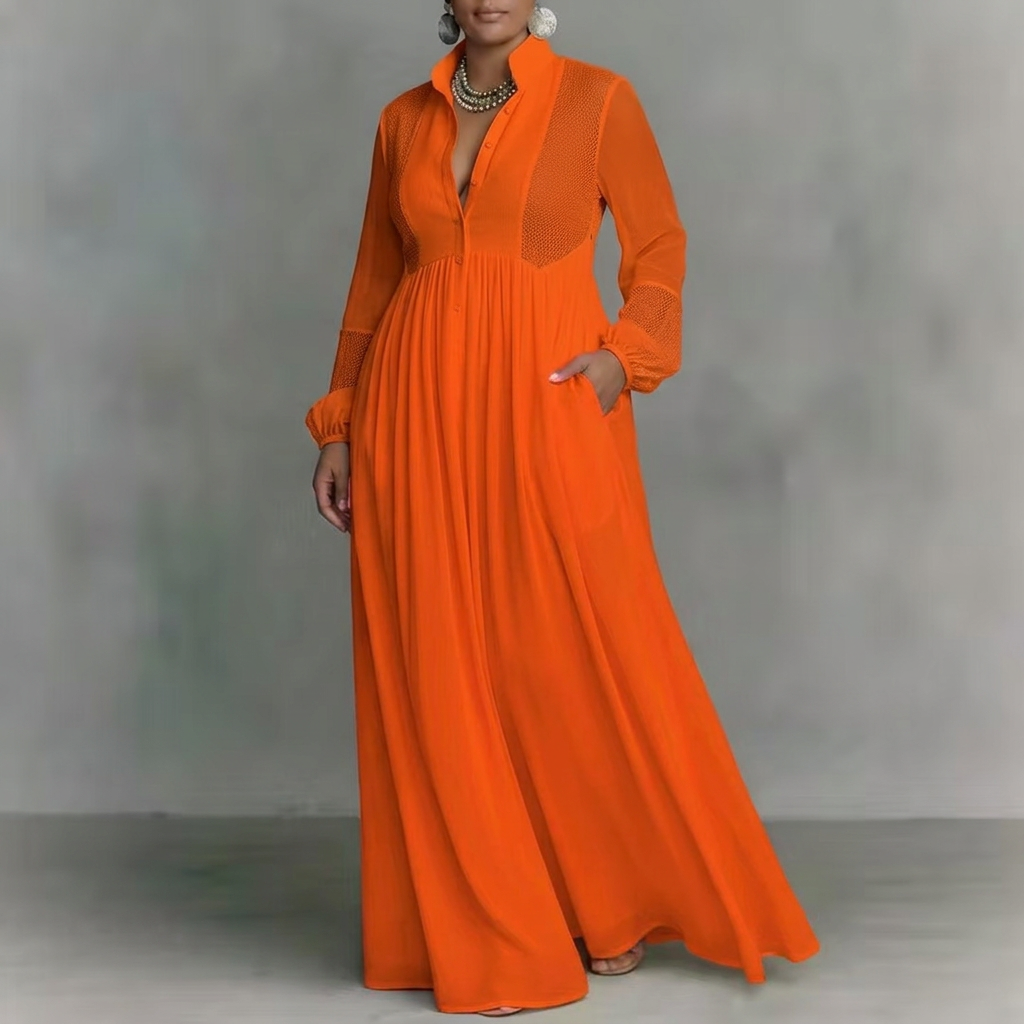 Vera Fransk Klänning: Elegant Ribbband-Knuten Charm
